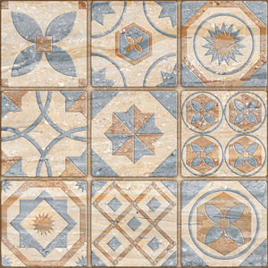 Digital tiles design. Colorful ceramic tiles 