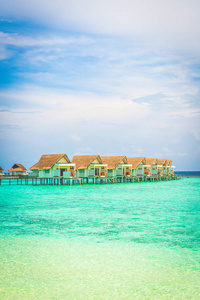 美丽的马尔代夫热带度假酒店