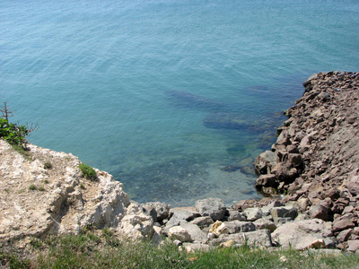 旅游业 岩石 夏天 海景 海湾 自然 海洋 天空 美丽的