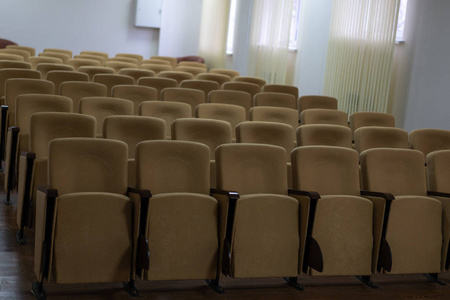 Empty seats in the auditorium