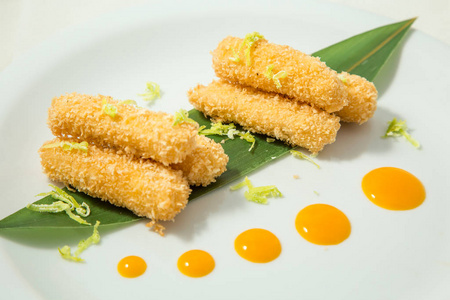 晚餐 美食家 美味的 海鲜 盘子 开胃菜 油炸 午餐 烹饪