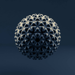 抽象的背景球体形状。三维插图，三维渲染。