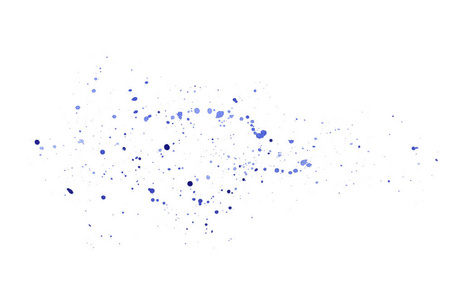 水彩动态蓝点飞溅像刷子喷雾