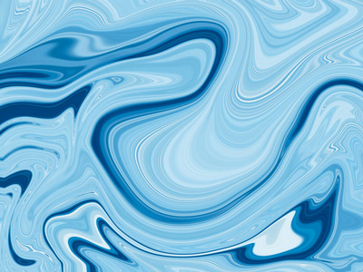 蓝色液体抽象条纹自由流动的形状与弯曲的开关照片