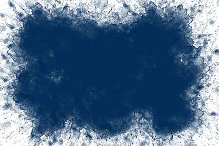 抽象的白色背景蓝色水彩画