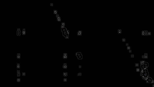 梦幻混沌的彩色分形图案。抽象分形形状。3D渲染插图背景或墙纸