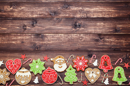生姜 假日 美味的 圣诞节 颜色 甜点 特写镜头 食物 饼干