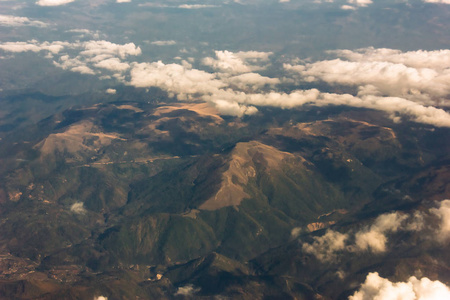 飞机 飞机飞行 火山 天空 全景图 自然 天线 着陆 美丽的