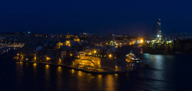 全景图 街道 城市景观 欧洲 傍晚 风景 大教堂 马耳他