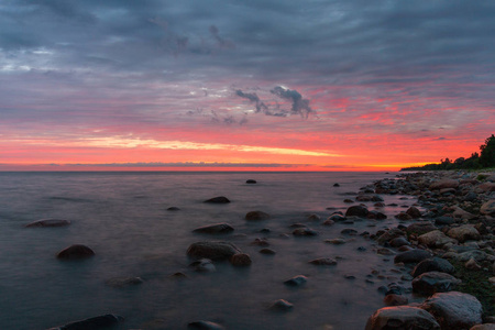 海岸线 海洋 美丽的 假期 海滩 地平线 海景 傍晚 夏天