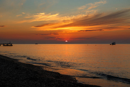 暮光 地平线 自然 黎明 日出 旅行 海洋 海滩 海景 风景