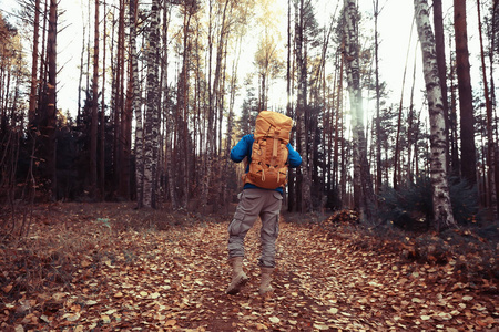 娱乐 活动 芬兰 步行 森林 旅行 男人 外部 探索 追踪