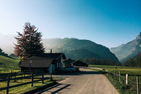 Rural scenery of Grindelwald, Switzerland 