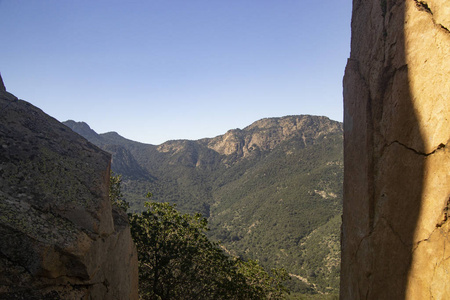 风景 徒步旅行 全景图 撒丁岛 岩石