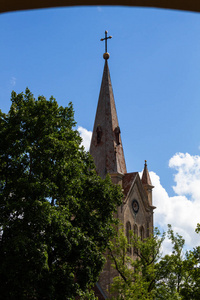 木材 遗产 教堂 古老的 建筑学 地标 历史的 春天 天空
