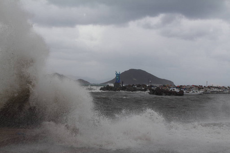 波浪 海洋 傍晚 夏天 风景 自然 海滩 地平线 暴风雨