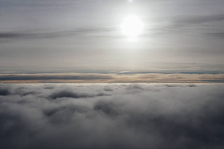 日落时的云彩从伊尔朱米纳托拉飞机天空太阳旅行