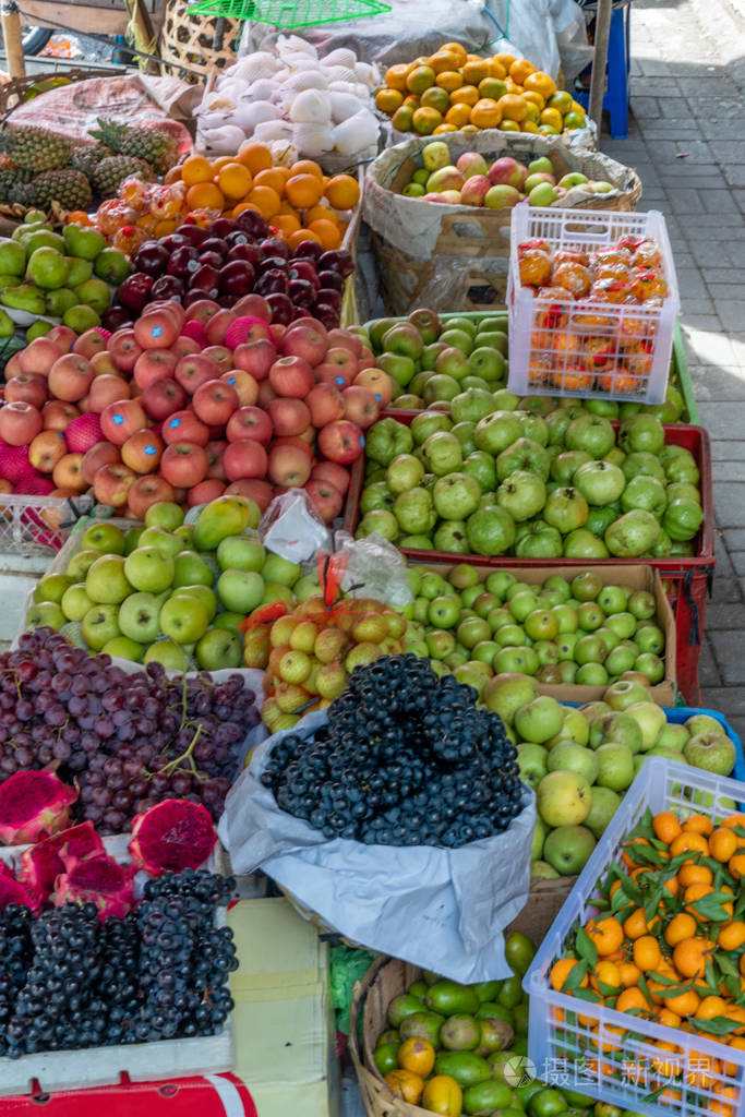 巴厘岛市场水果摊照片-正版商用图片2703qm-摄图新视界