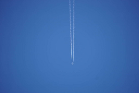 轨迹 追踪 高的 天空 客机 航空 运输 飞机 喷气式飞机