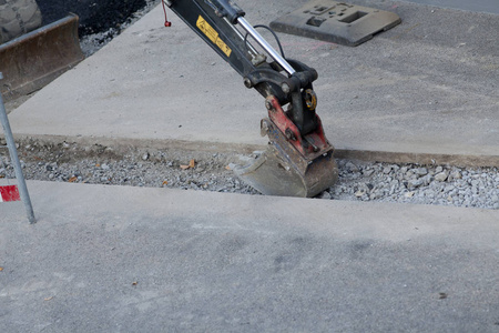 工具 工作 反铲 承包商 砾石 活动 铲子 水泥 建设 新的