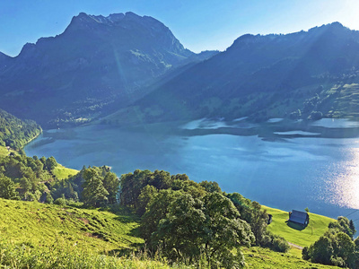 草地 夏天 岩石 季节 攀登 徒步旅行 森林 全景图 瑞士人