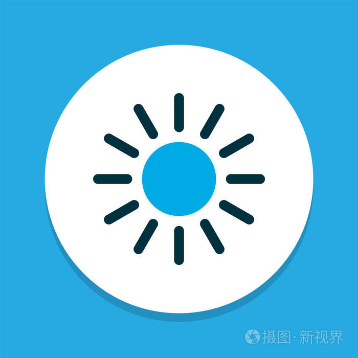 太阳图标彩色符号优质独立阳光元素时尚风格