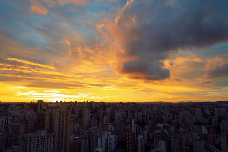 颜色 早晨 黄昏 黎明 场景 自然 天空 摩天大楼 城市景观