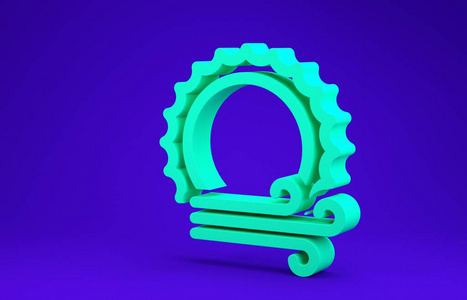 多风的天气.极简主义概念.三维插图三维渲染照片