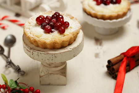 蔓越莓 甜的 糕点 圣诞节 馅饼 美食家 自制 结冰 甜点