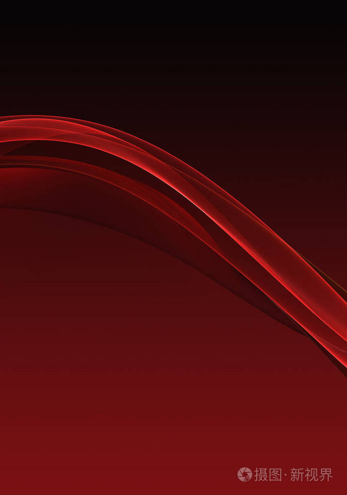 抽象背景波黑色和红色抽象背景墙纸或名片