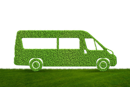 绿色低排放电动汽车概念三维渲染