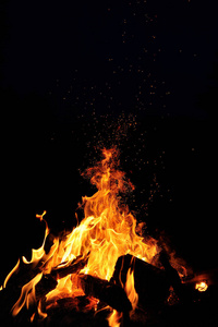烧烤 危险的 热的 木柴 燃烧 发光 特写镜头 闪光 点燃