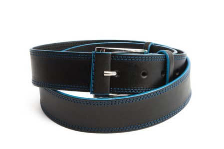 male leather belt isolated 