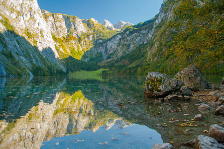 巴伐利亚州贝希特斯加登国家公园，田园诗般的奥伯西景色