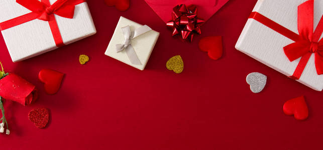 复制空间 生日 圣诞节 假日 礼物 庆祝 包裹 丝带 卡片