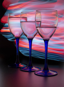 香槟 透明的 葡萄酒 酒吧 晶体 反射 鸡尾酒 饮料 空的