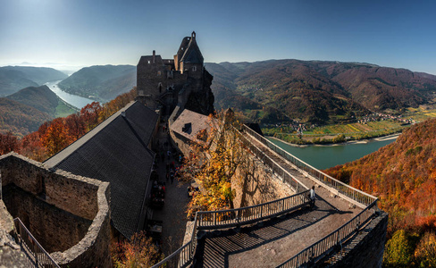 山谷 地标 欧洲 建筑 奥地利 浪漫的 多瑙 古老的 城堡