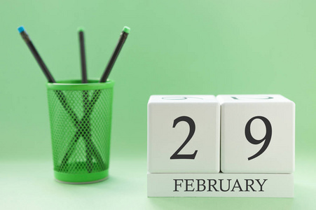 巧克力日日历2月29日日历照片