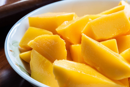 黄芒果盘照片
