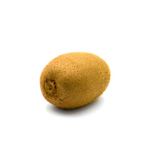 Ripe whole kiwi fruit and half kiwi fruit isolated on the white 