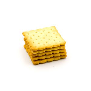  stack of crackers  Isolated on the white background