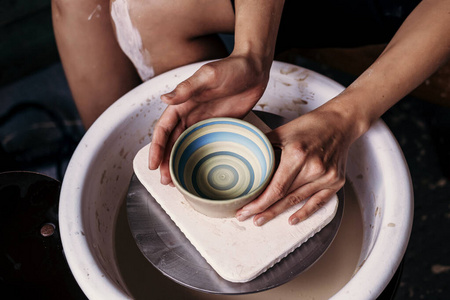 工作 桌子 陶器 艺术 陶瓷 创造 演播室 制作 黏土 创造力