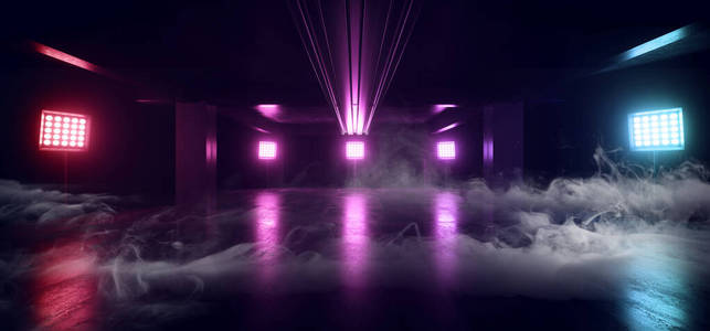 Smoke Fog Futuristic Dance Club Triangle Neon Stage Beam Lasers 