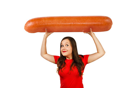 美女狂吃香肠图片