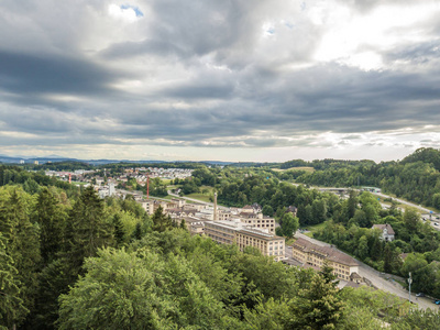 瑞士 风景 鸟瞰图 基础设施 天线 地面 公司 连接 森林