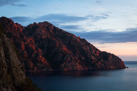 风景 美丽的 地中海 自然 欧洲 假期 夏天 海洋 海湾