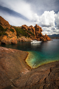 美丽的 海洋 海景 假期 欧洲 太阳 地中海 海滩 自然