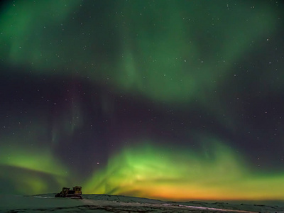 拉普兰 现象 冬天 冰岛 极光 照亮 斯堪的纳维亚 天空