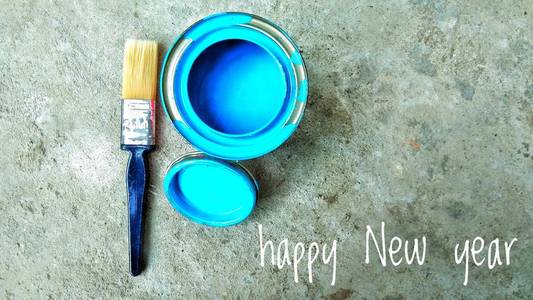 庆祝 十二月 颜色 油漆 工作 画家 水彩 木材 新的 地板