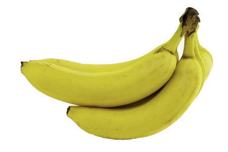 白色背景上隔离的香蕉刷